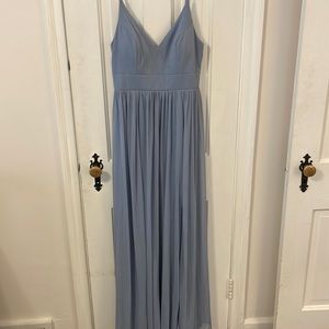 Azazie Kiri dress in dusty blue